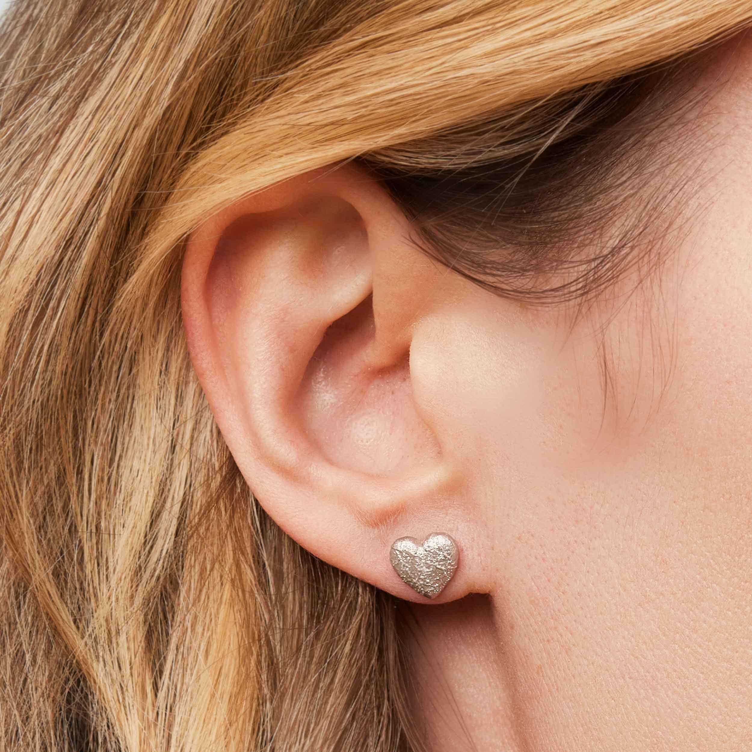 Shimmering Heart Studs