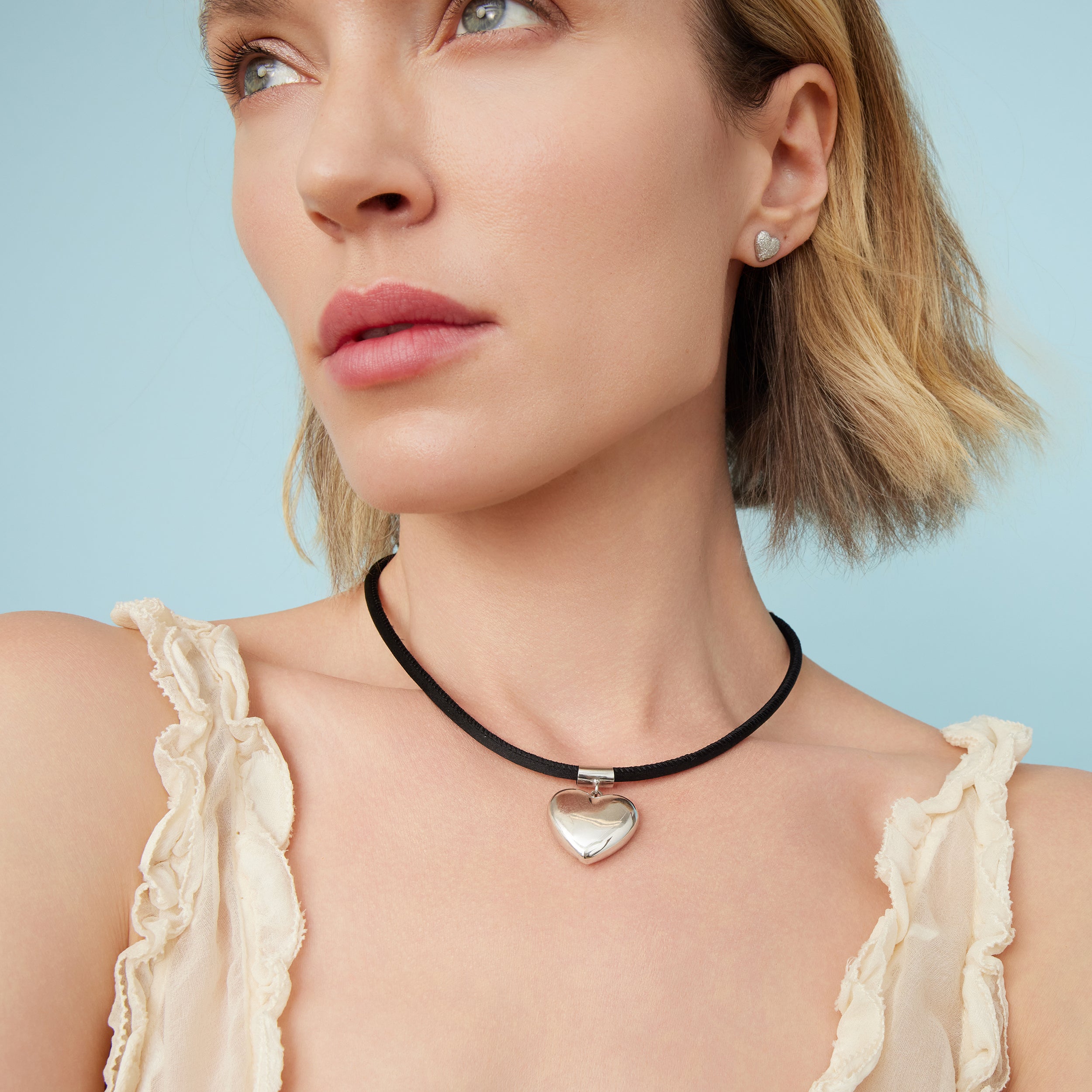 Shimmering Heart Studs