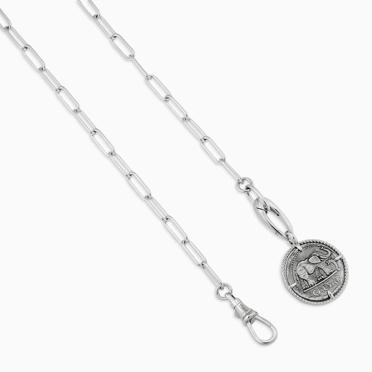 Roman Elephant Medallion Pendant Necklace
