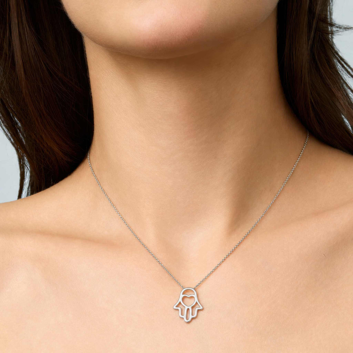 Love and Luck Hamsa Pendant Necklace - View 2