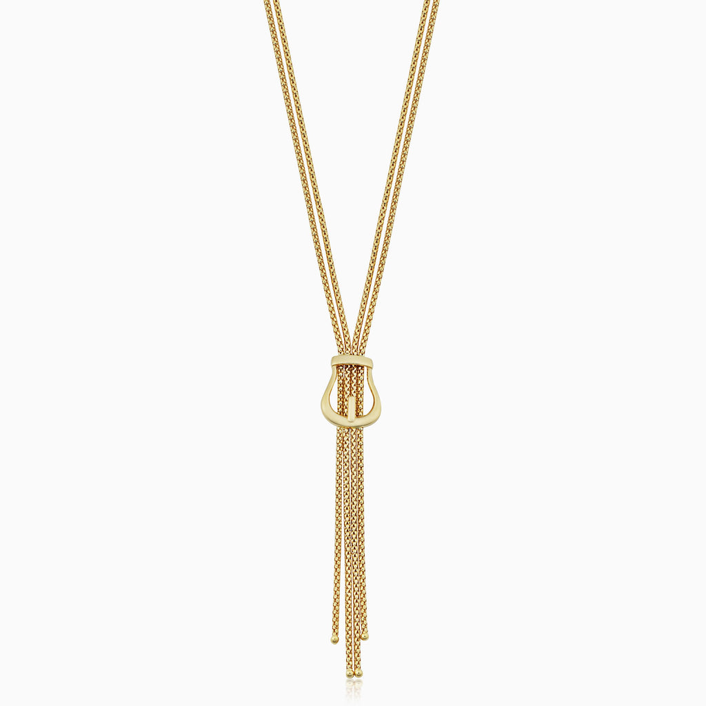 Buckle Up Lariat Necklace