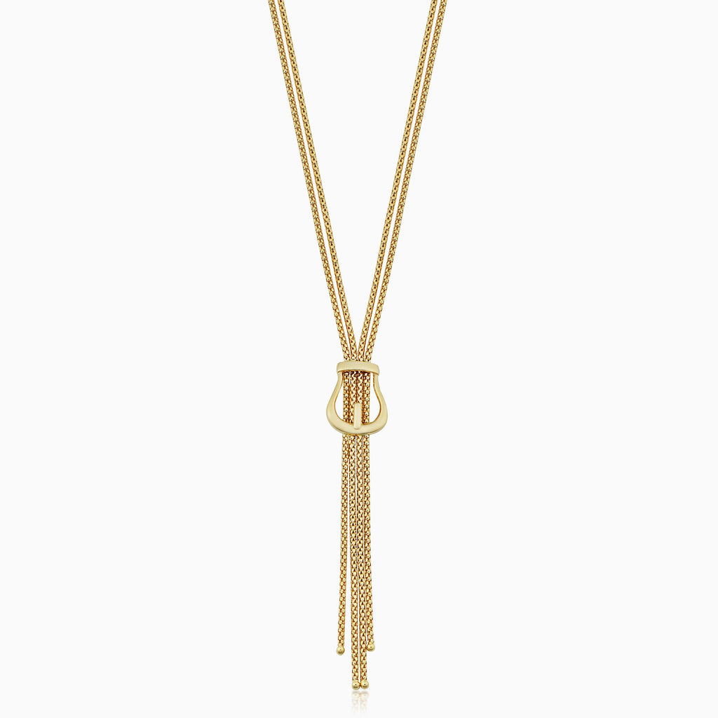 Buckle Up Lariat Necklace