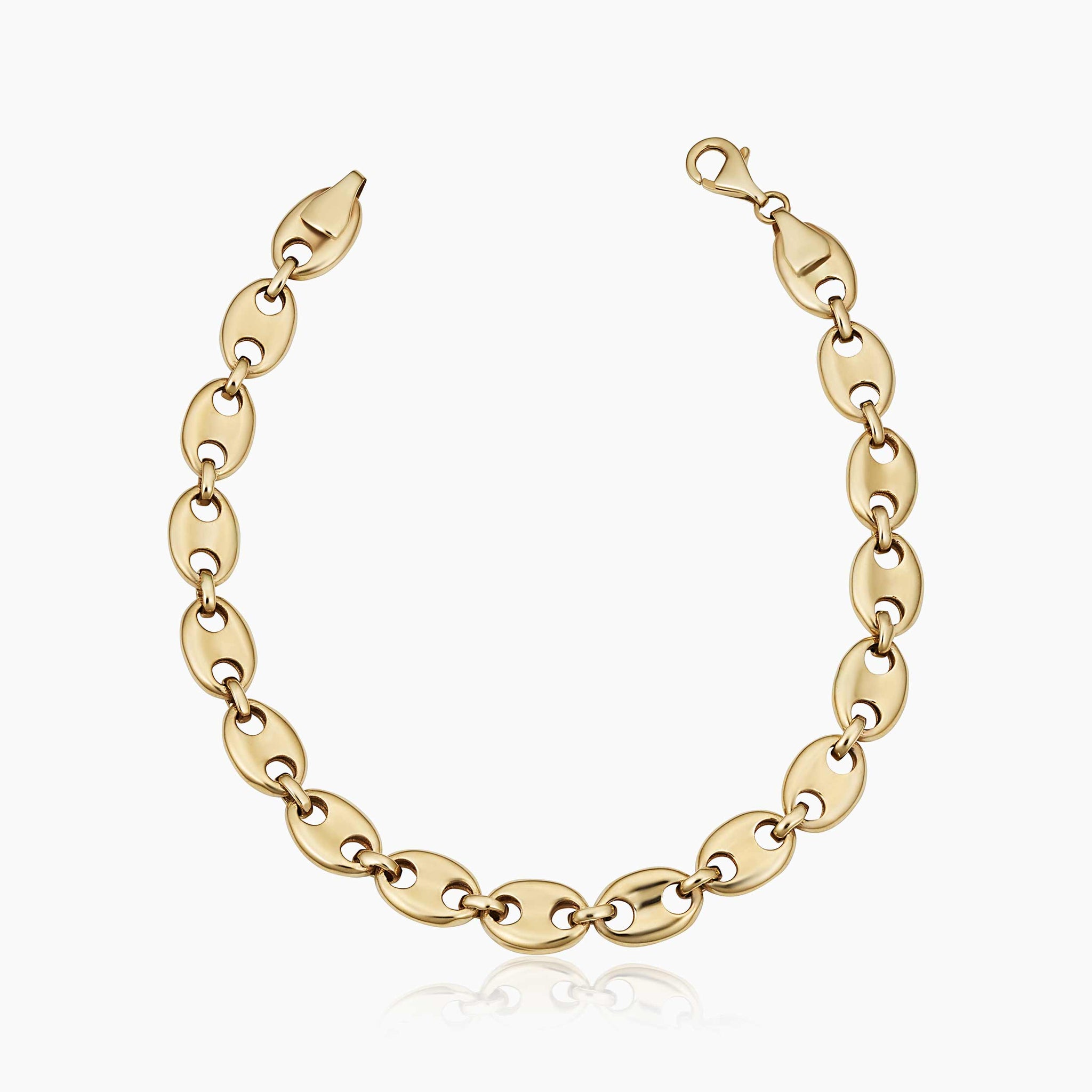 Iced out gucci link mariner link chain bracelet 9mm - White – Bijouterie  Gonin