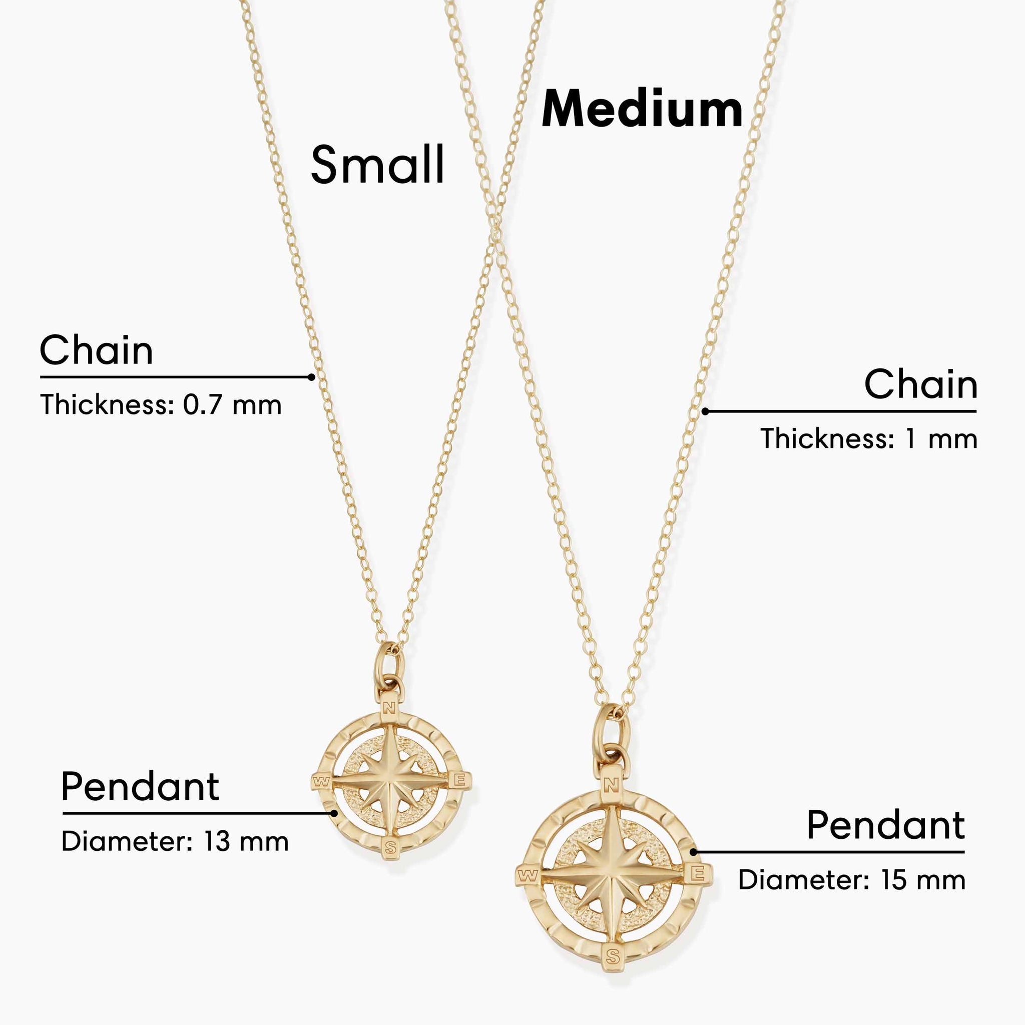 Buy Beautiful 14K Gold Compass Pendant Necklace Online in India - Etsy