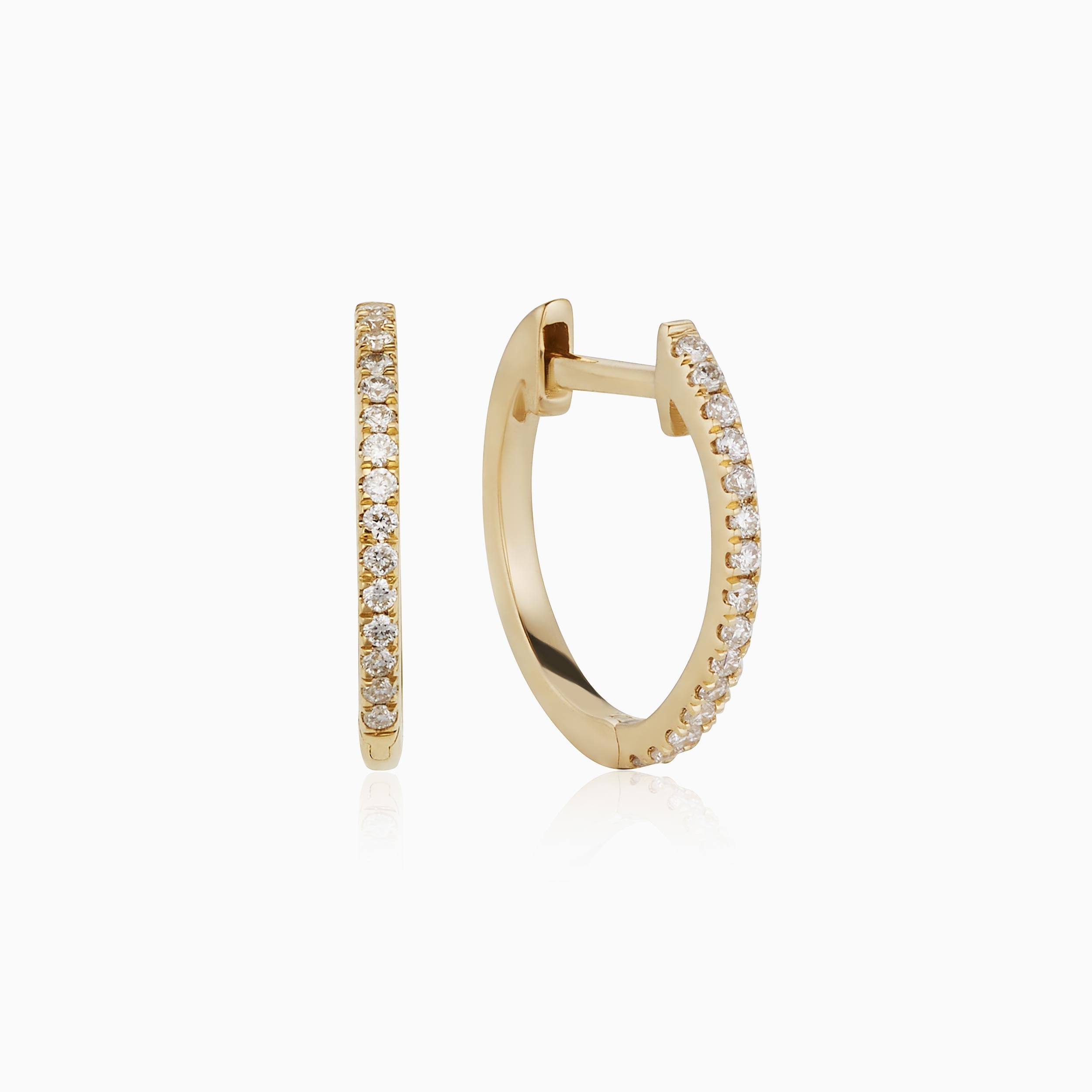 Little hot sale diamond hoops