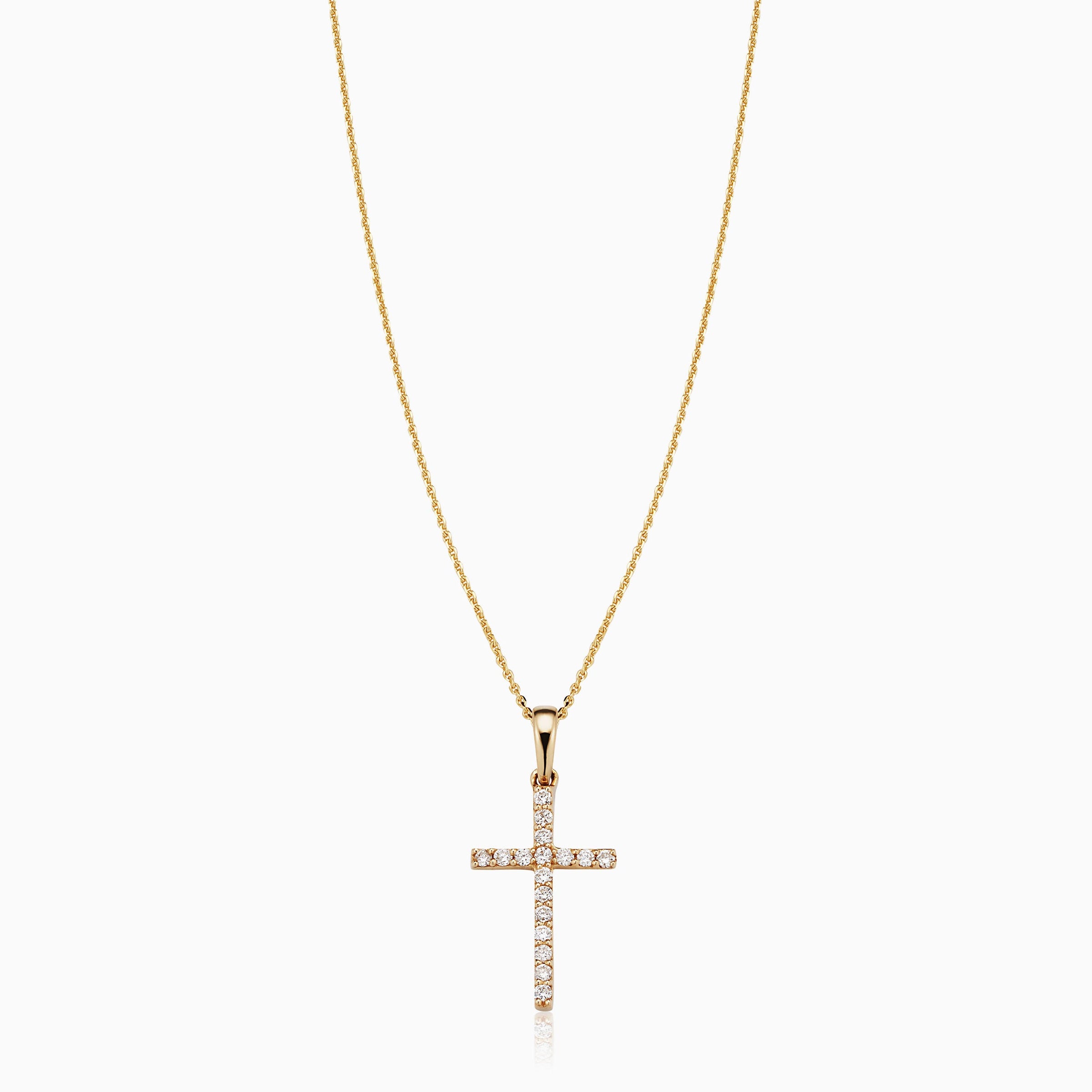 Faith Diamond Cross Pendant Necklace