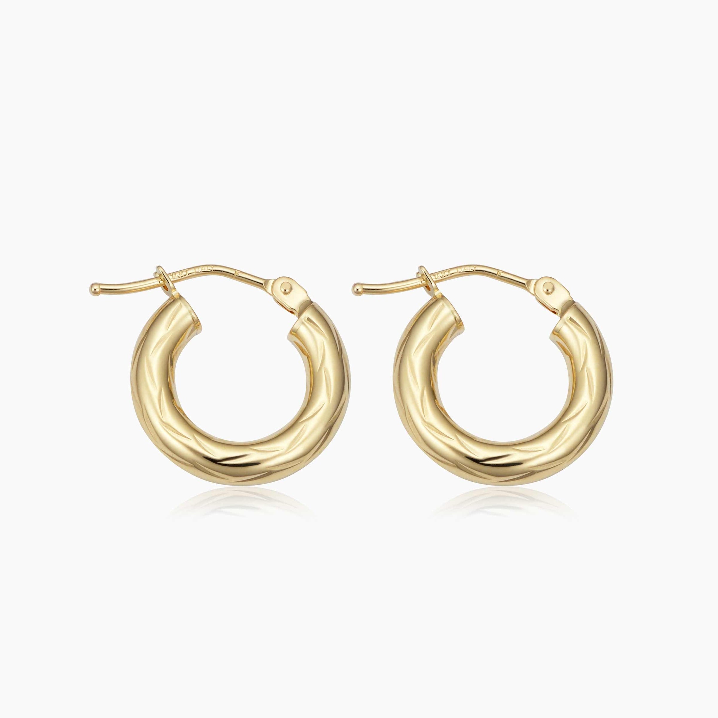 Evening Dew Mini Hoops - Gold main image 0