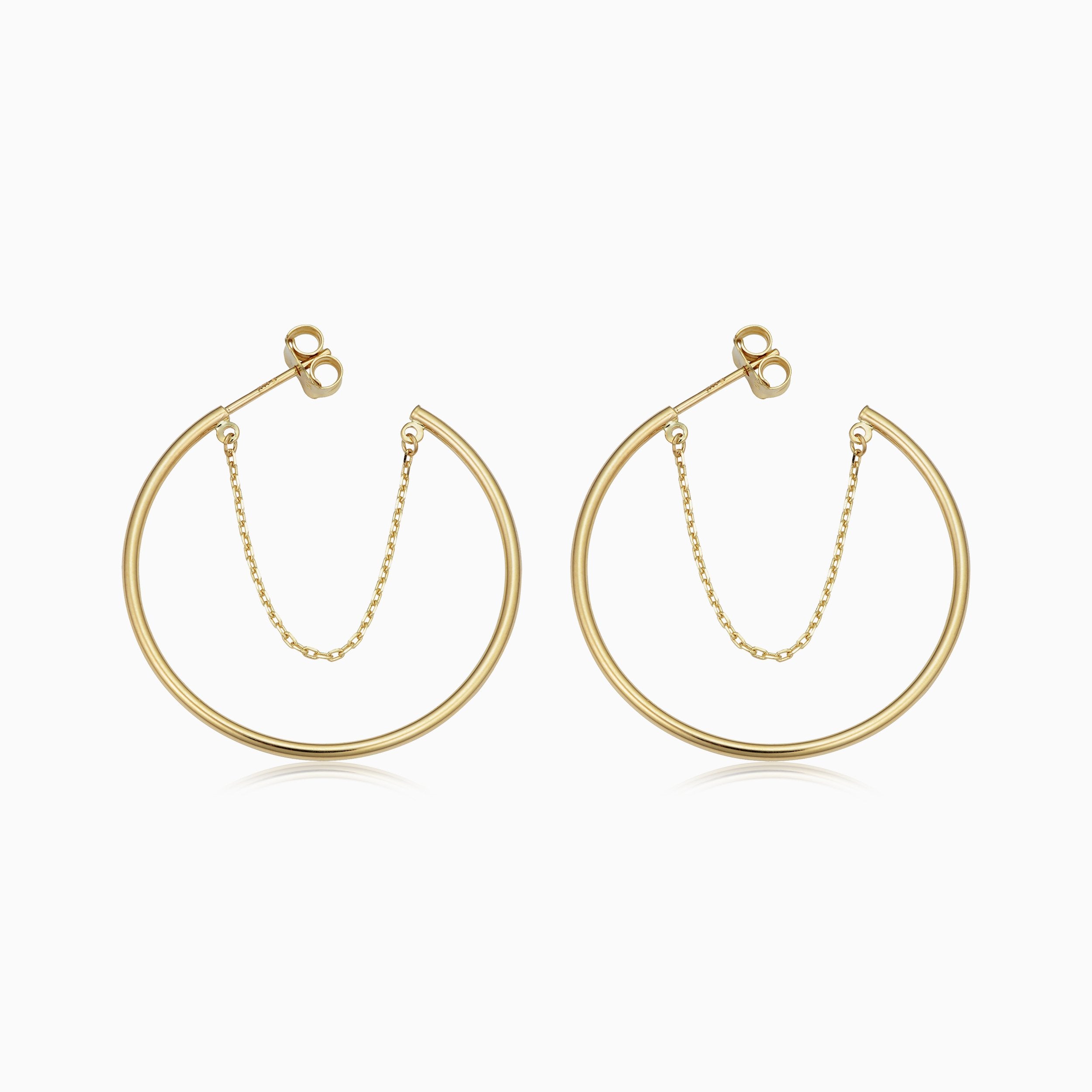 Palermo Gold Chain Link Hoop