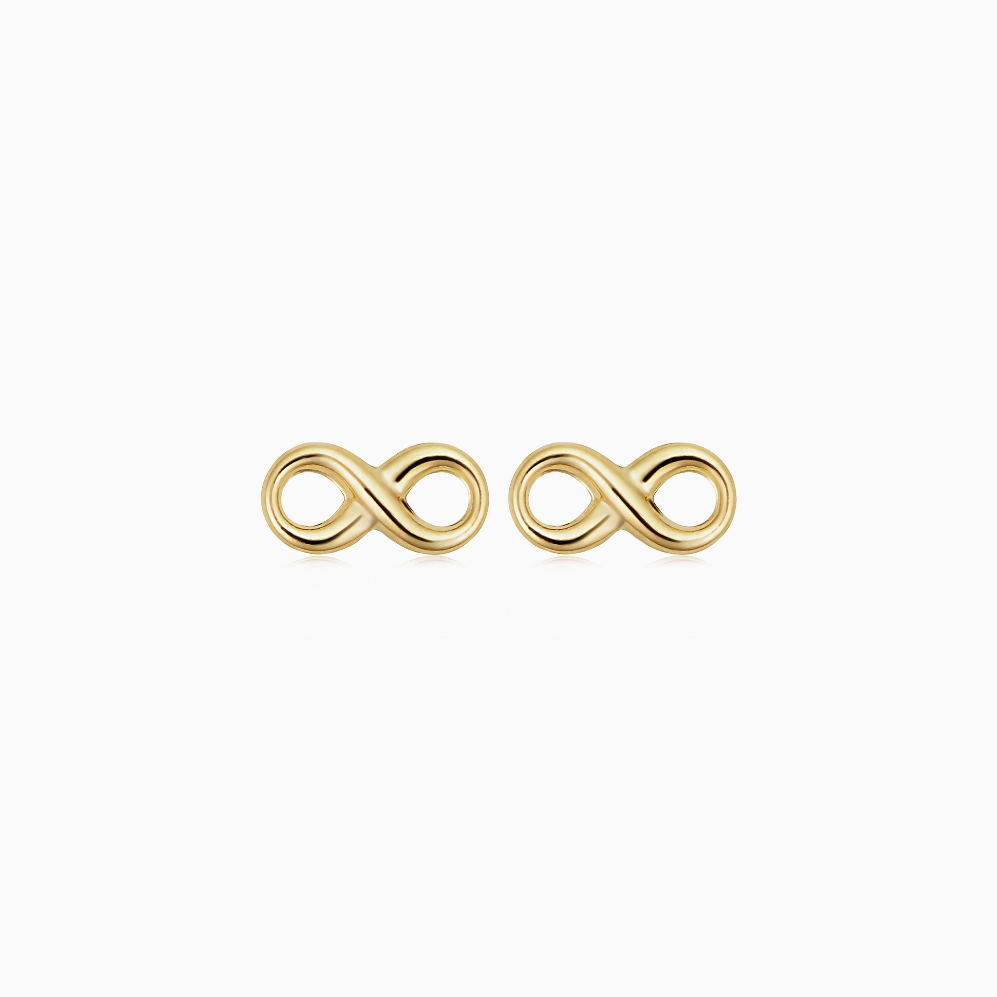 Infinity Love Crystal Pave Stud Earrings | BOLENVI
