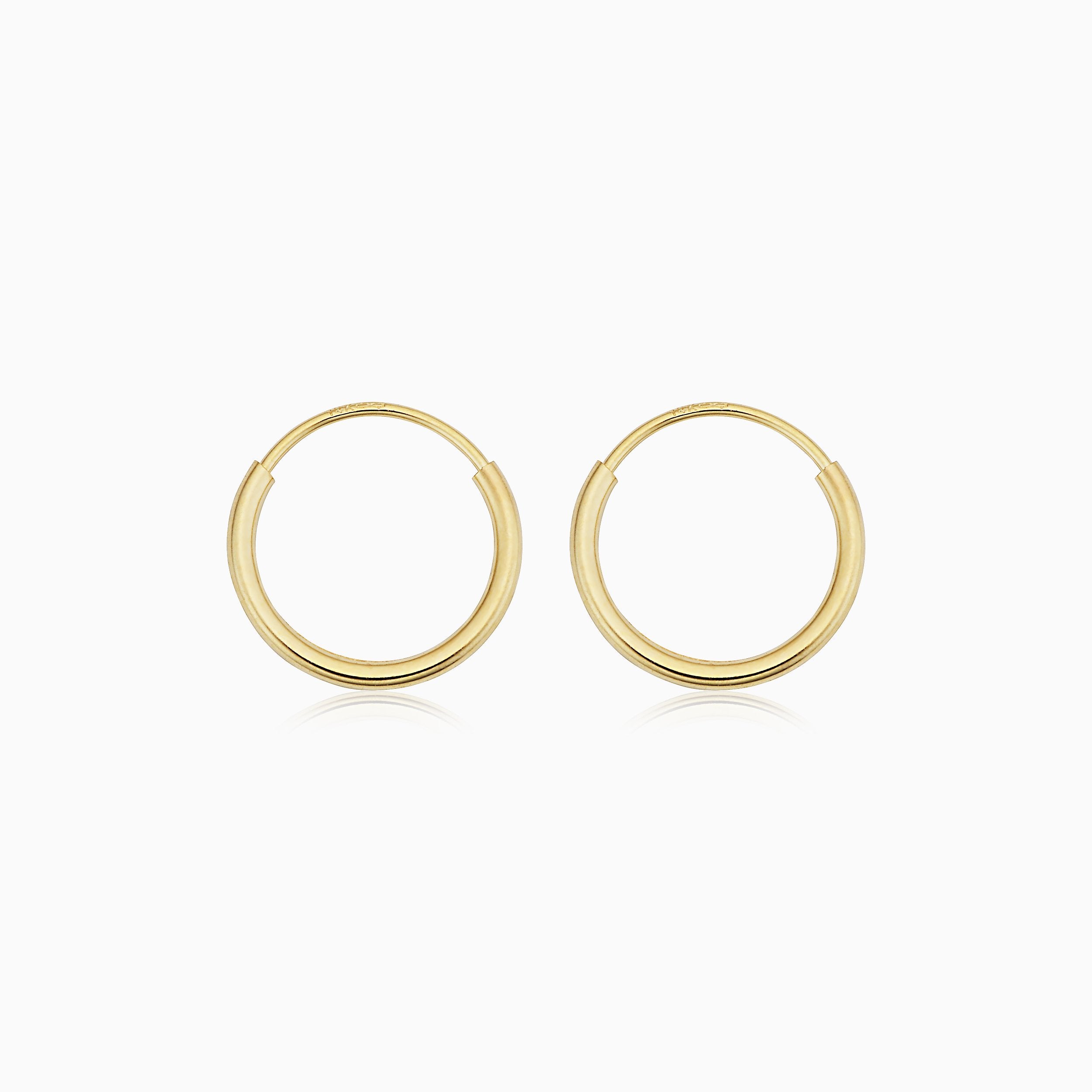 Small 9ct Gold Hoop Earrings in Rose, White & Yellow | Dainty shops Gold Hoops