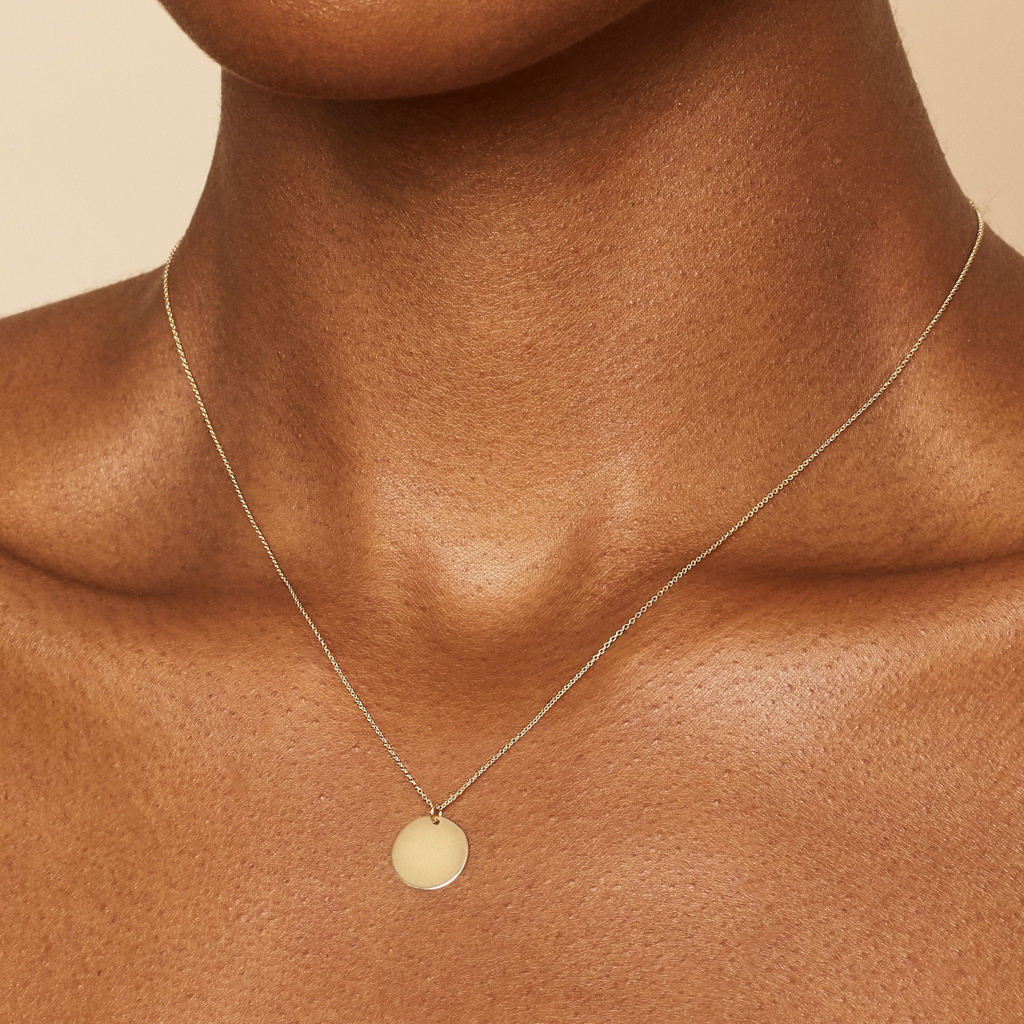 The Keri - Double Chain Disc Necklace - Gold,Silver,Rose | Misuzi