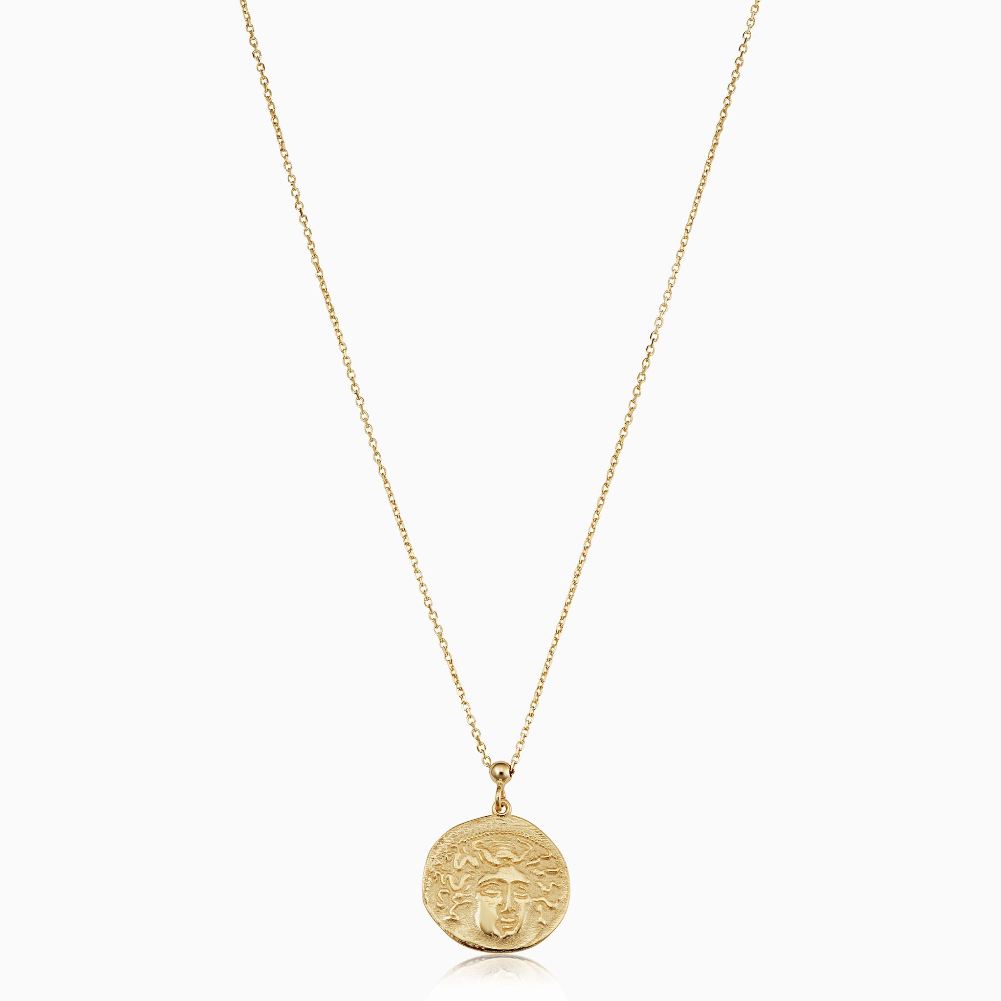 Greek Medusa Medallion Necklace