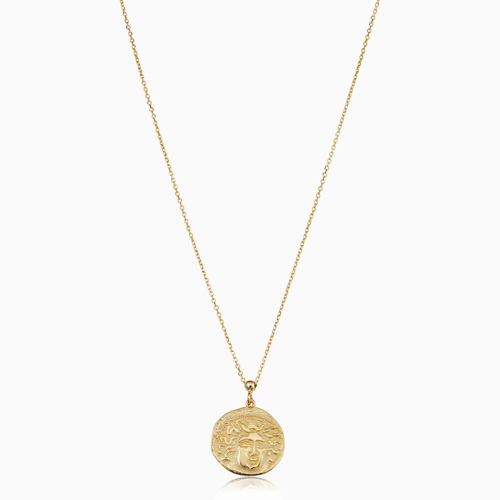 Greek Medusa Medallion Necklace