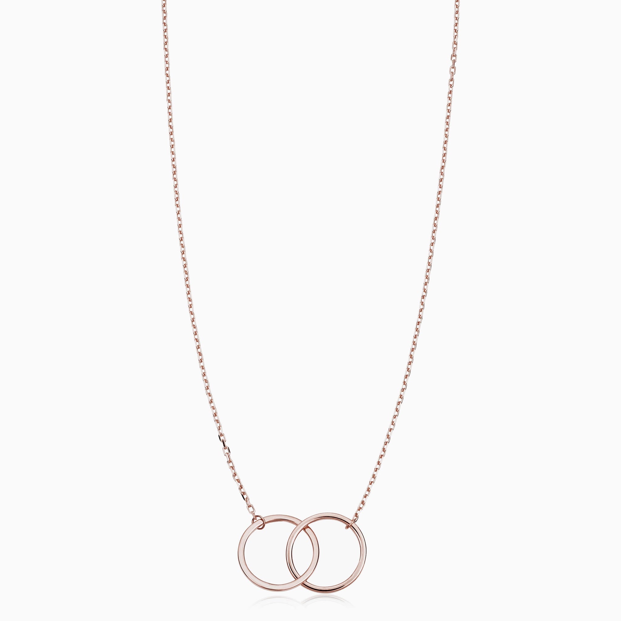 Amazon.com: 14k Real Gold Interlocking Circles Necklace for Women | Double  Rings Necklaces in 14k Gold | Intertwined Circles Pendant Necklaces |  Delicate Round Jewelry | Gifts for Anniversary, 18