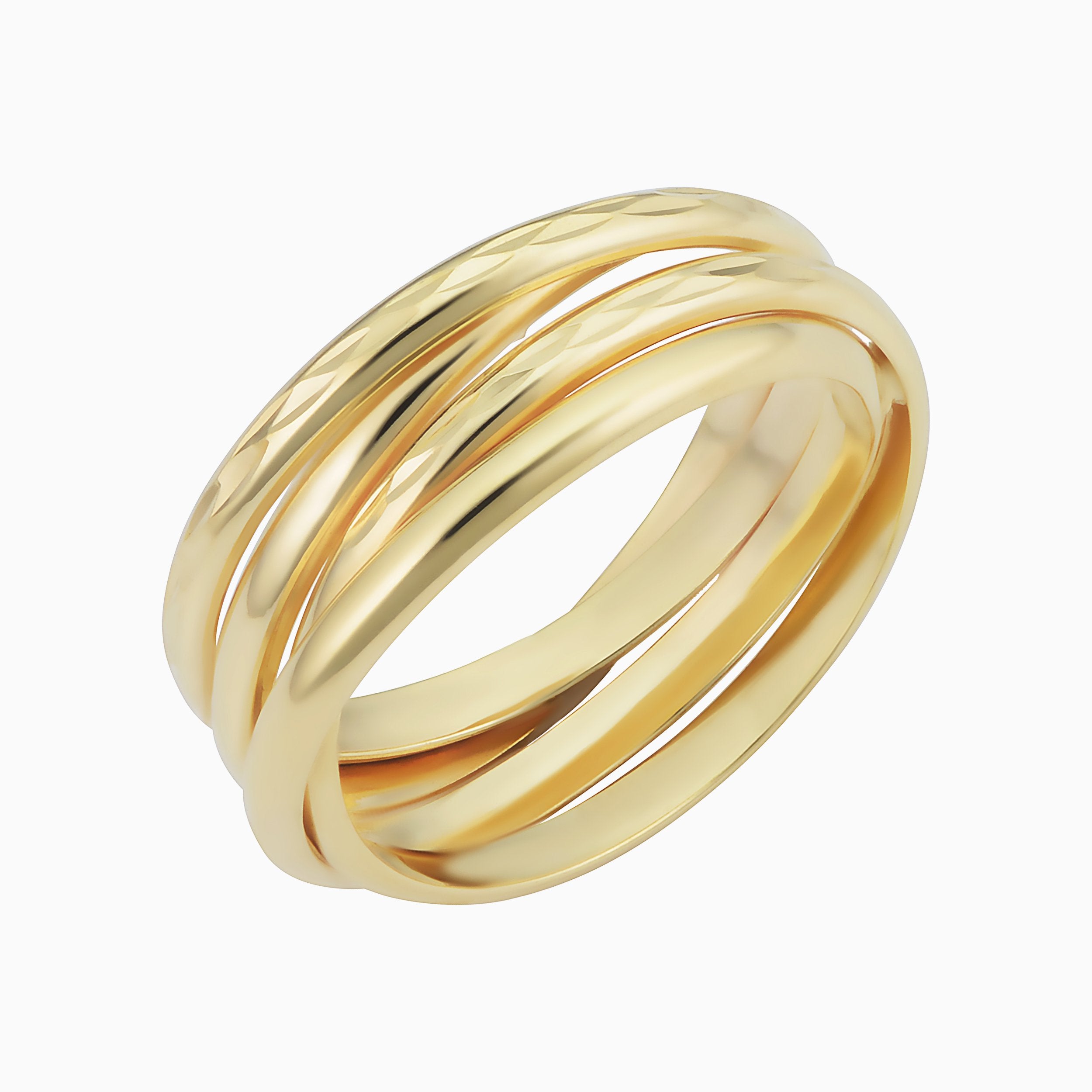 Roman Cuff Bracelet in 18K Yellow Gold, 7.5mm